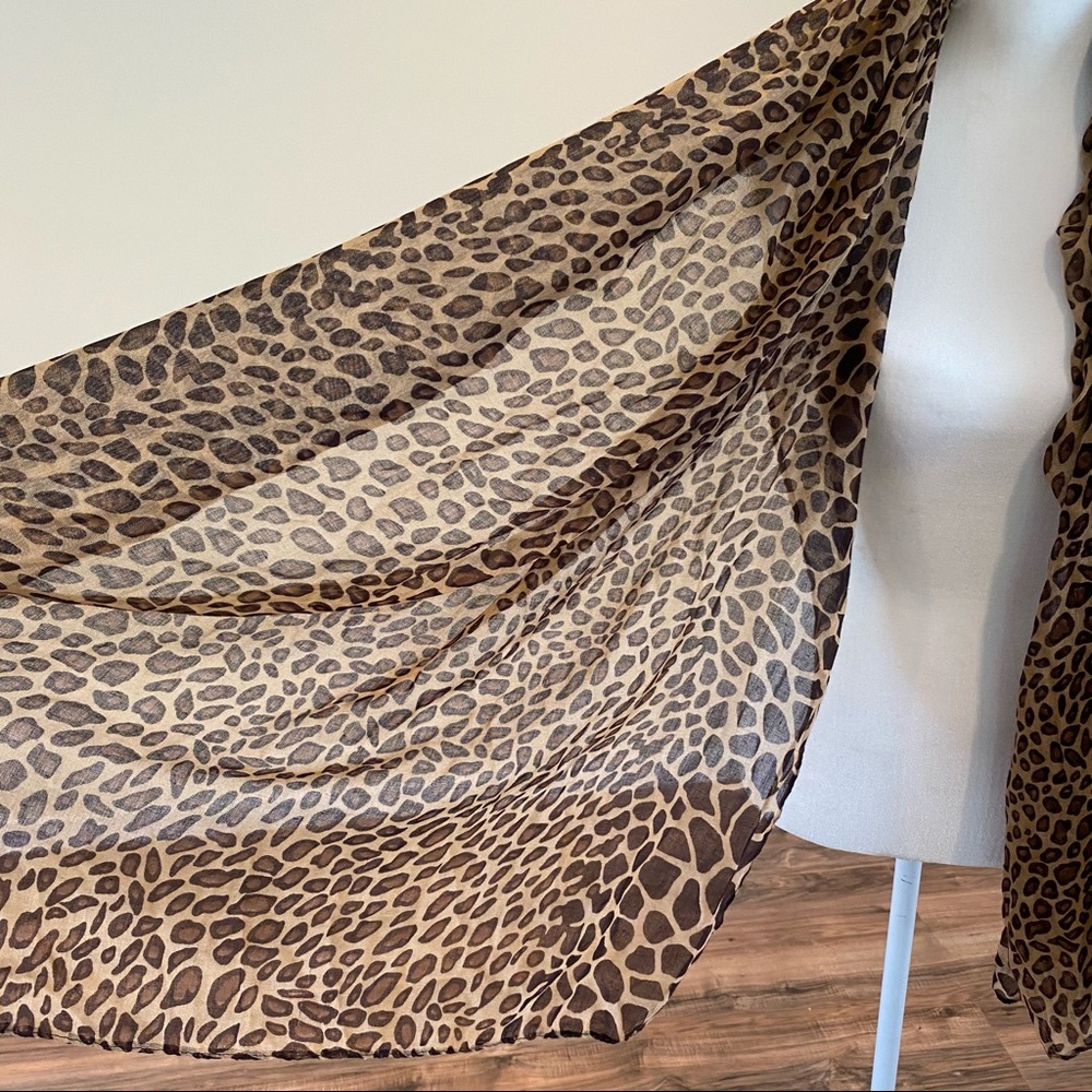Animal Print Long Scarf Cheetah Leopard